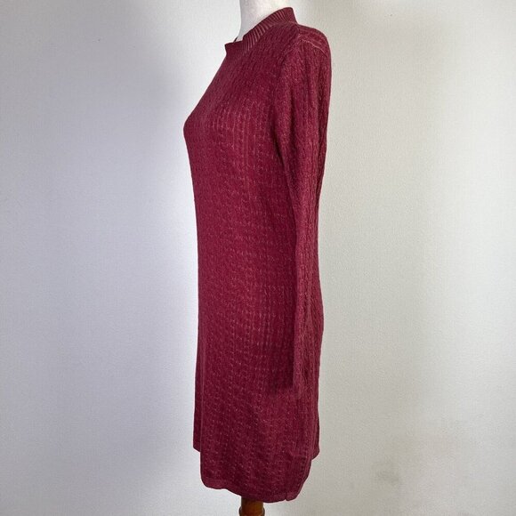 Abercrombie and Fitch Knit Longsleeve Dress Women's Medium Red Valentines Day - Picture 4 of 15